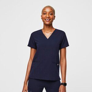 FIGS Casma 3 Pocket Scrub Top Navy XS